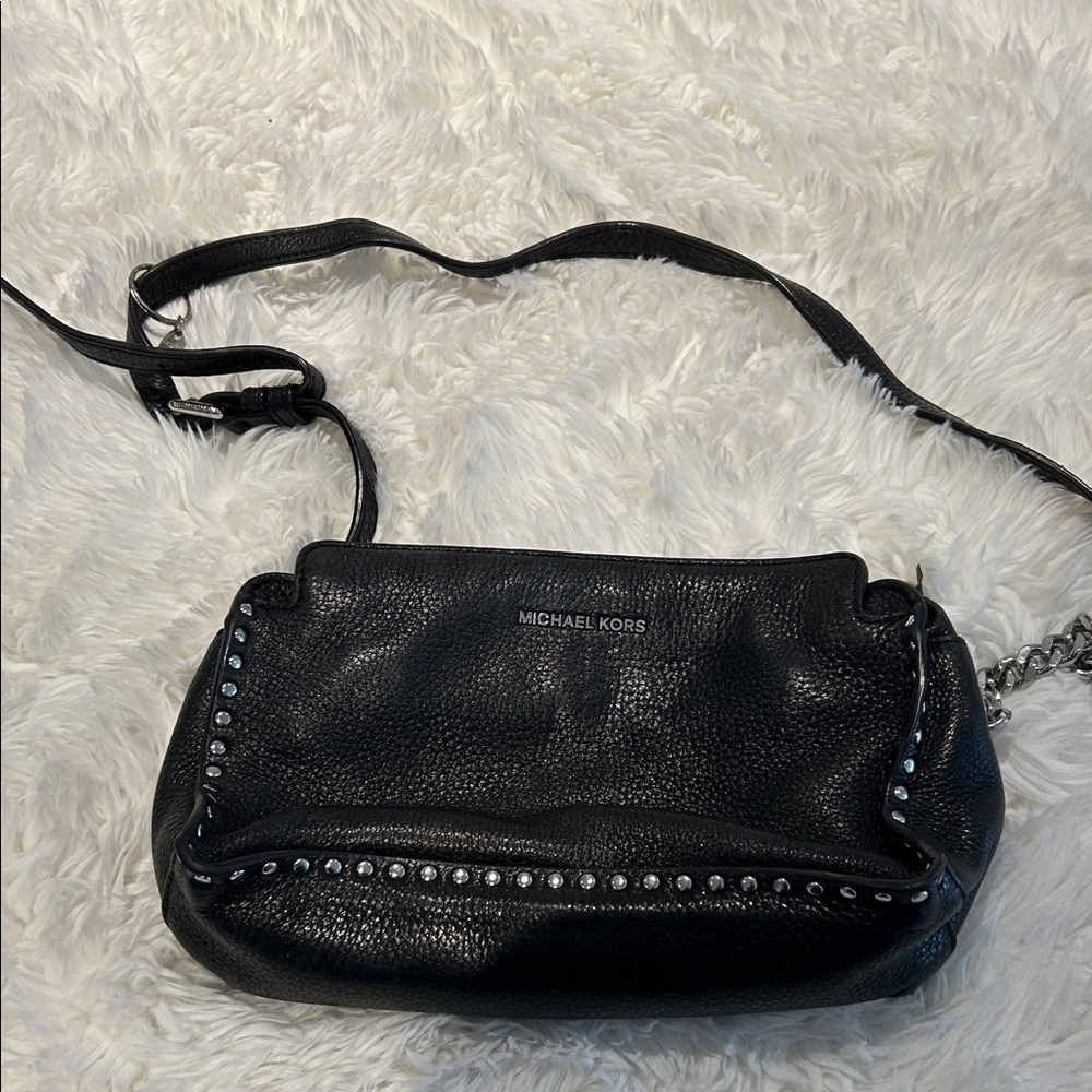 Michael Kors Black Crossbody Bag with Studs